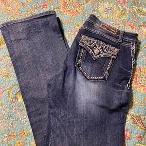 Grace in LA Denim with Brown Accents